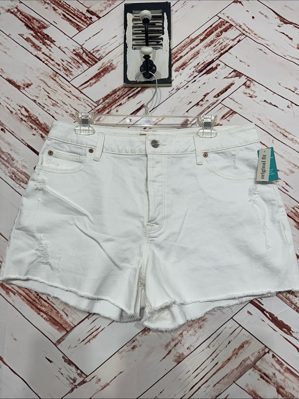 Nwt Maurices White Denim Cutoff Shorts